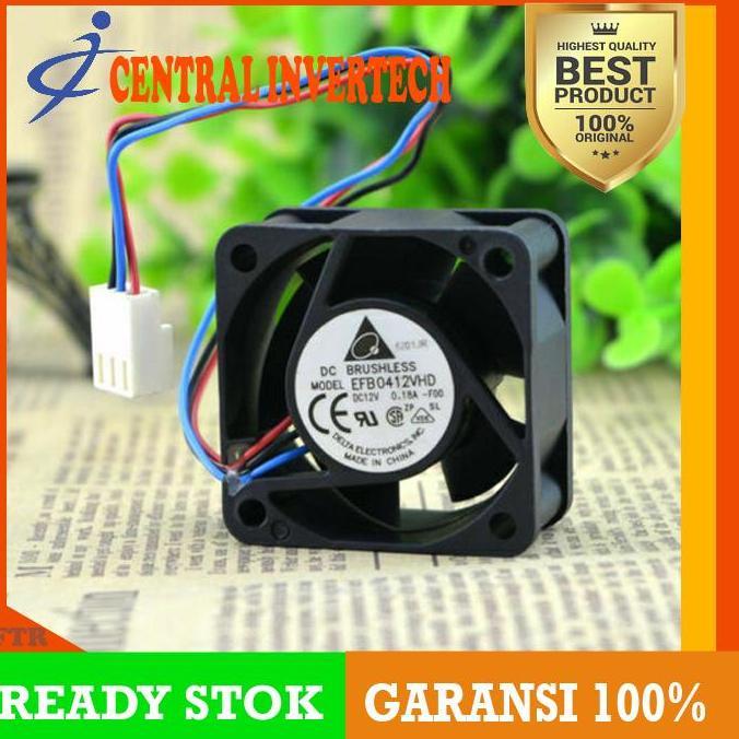 BRUSHLESS FAN 3PIN DELTA EFB0412VHD F00 40X40X20MM 4020 12V 0.18A READY STOCK