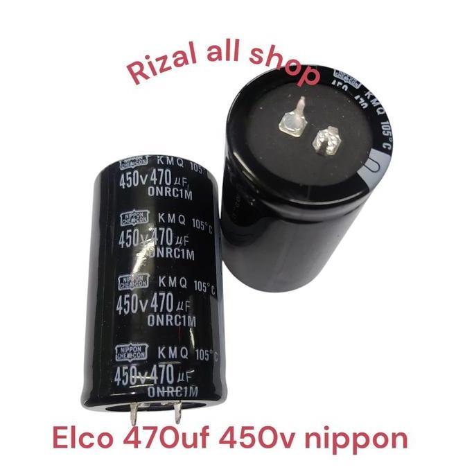 TERBARU|TERMURAH|BARU|PREMIUM|ORIGINAL|GARANSI|DISKON|PROMO ELCO 470UF 450V NIPPON ORIGINAL [1PCS]