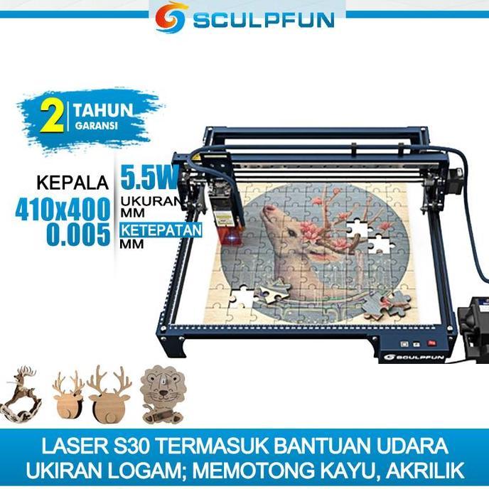 Sale Sculpfun Laser Engraver S30 Serise Mesin Laser Cutting Mesin Ukiran Laser Kayu