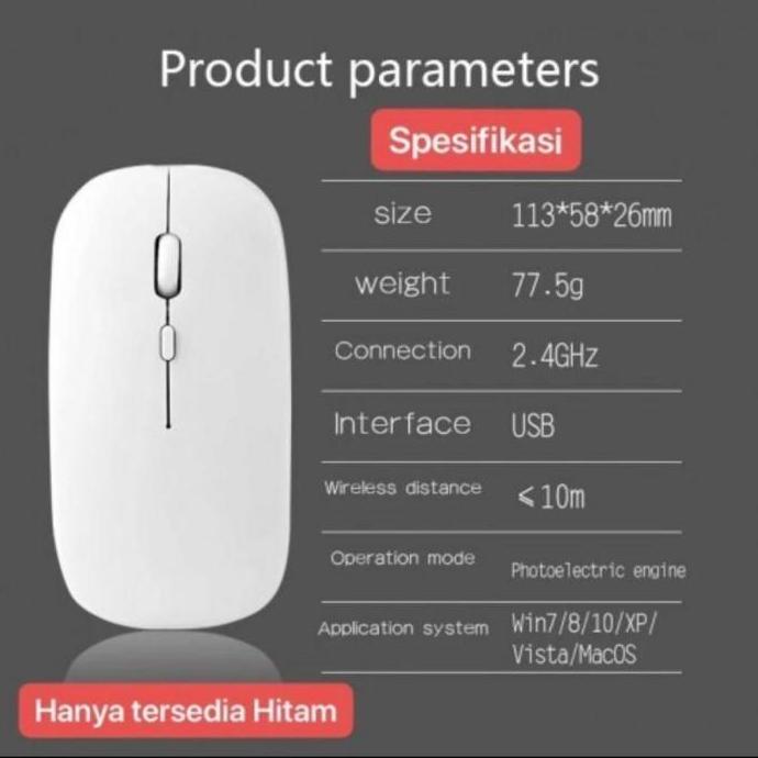 Vabene- Mouse Bluetooth Wireless Tanpa Dongle Usb Silent
