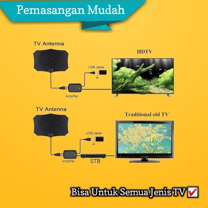 Diretto- Original Antenna Tv Digital Indor Super Jernih Antena Analog Taffware