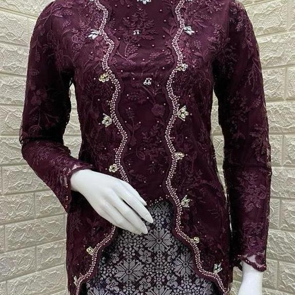 Kebaya Kaira Premium Bahan Tile , Baju kebaya wisuda, pesta . (Atasan saja)