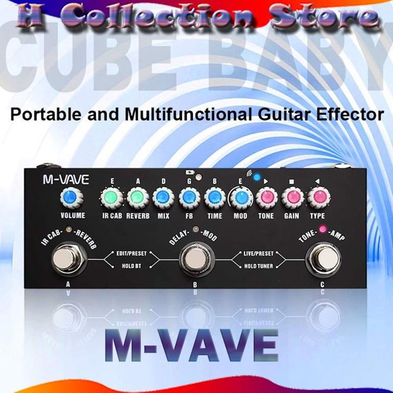 [100% Original ] Efek Gitar M-VAVE CUVAVE Cube Baby Soundcard Multi Effects Pedal Multi Efek Cuvave 