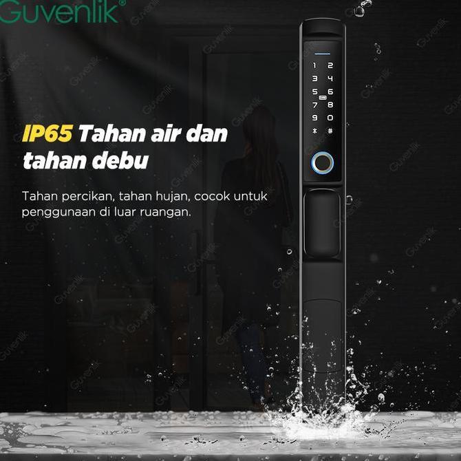 Tuya Smart Door Lock 5 In 1 Kunci Pintu Rumah Kunci Pintu Digital Ip66 Waterproof Kunci Pintu Slidin