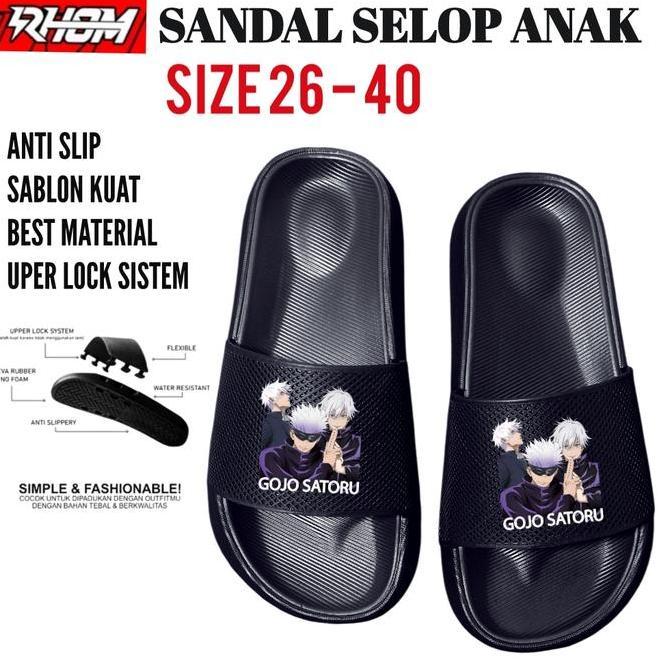 Sandal Selop Anak SATORU GOJO Ukuran 26 Sampai 40 Laki-laki & perempuan anak dan dewasa / sendal sel