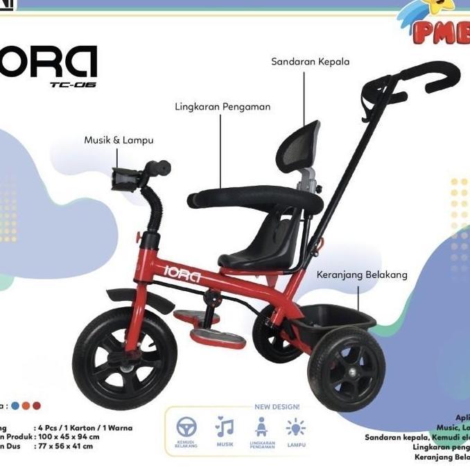 NEW SEPEDA RODA TIGA PMB IORA TC-06 TC06 SEPEDA ANAK RODA 3 TRICYCLE ORI