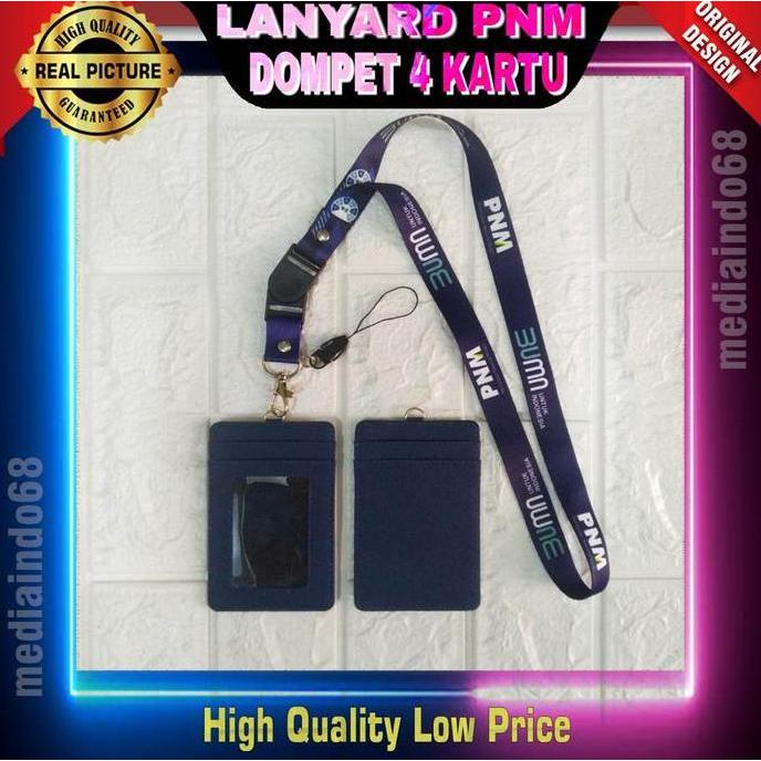 Lanyard / Tali Gantungan ID Card PNM (PERMODALAN NASIONAL MADANI) BUMN- Dompet 4 Kartu, Free Strap I