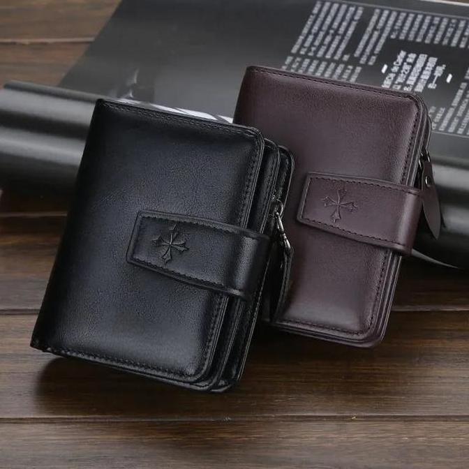 Warkah_bpd - Dompet Lipat Wanita Kulit Sintetis Botega Miniso NONAME SABITTE PLAIN Dompet Mini Murah