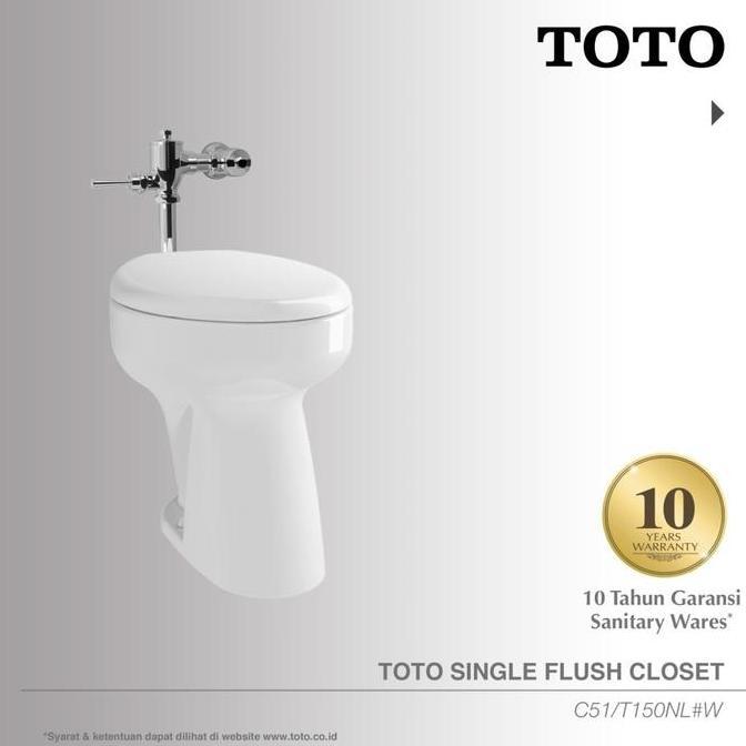 TERLARIS TOTO CLOSET C51/T150NL | CLOSET DUDUK - KLOSET - KLOSET DUDUK