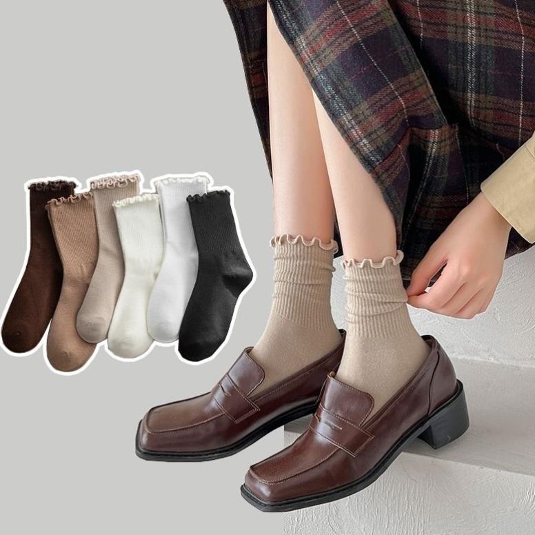 100% AMAN KAOS KAKI KRIWIL WANITA KATUN LEMBUT