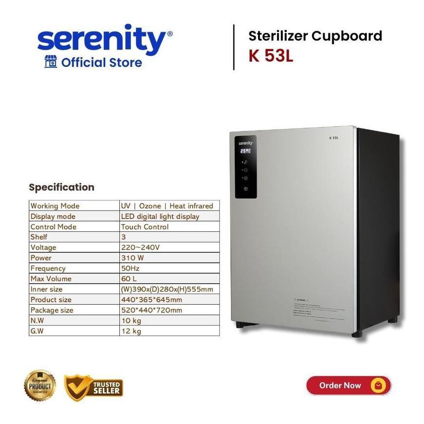 Sterilizer Sterilisator Serenity 1 Pintu  K-53L Sterilisator 1 Pintu Sterilisator