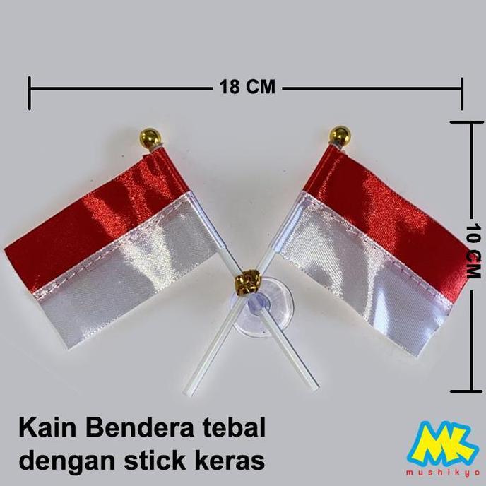 Bendera Indonesia tempel di Kaca Mobil