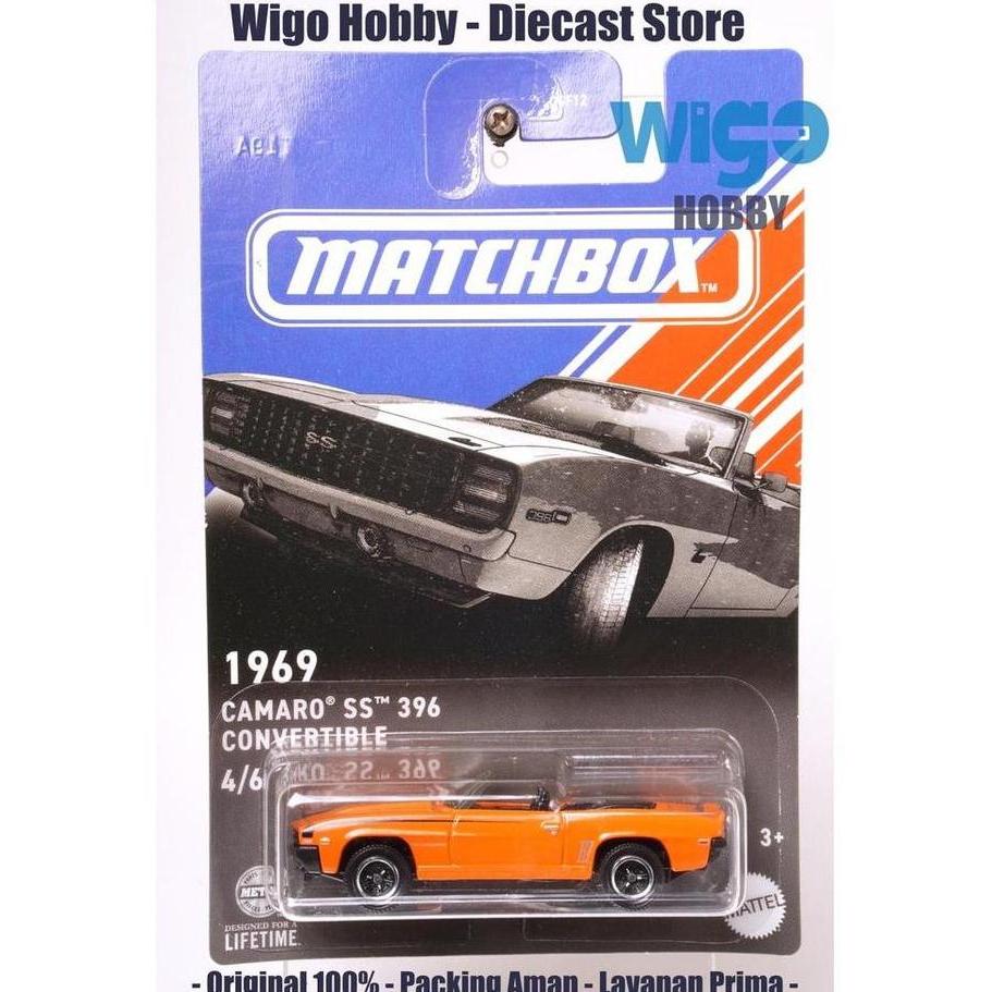 Matchbox 1969 Camaro SS 396 Convertible orange American Muscle Convertible Diecast