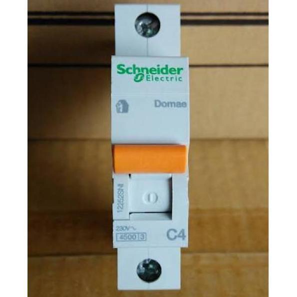 Ready MCB Schneider 4A DOMAE Merlin gerin 1P 1phase SNI ORIGINAL