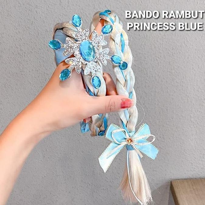 BANDO RAMBUT PRINCESS PINK / WIG KEPANG RAMBUT FROZEN ELSA AKSESORIS