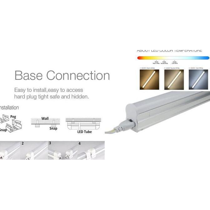 Ready  Lampu T5 LED HIMAWARI 8watt 57cm Putih CoolDaylight Voltage 80-250V