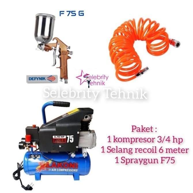 Kompresor Lakoni Imola 75 Kompresor Listrik Lakoni + SprayGun + Selang