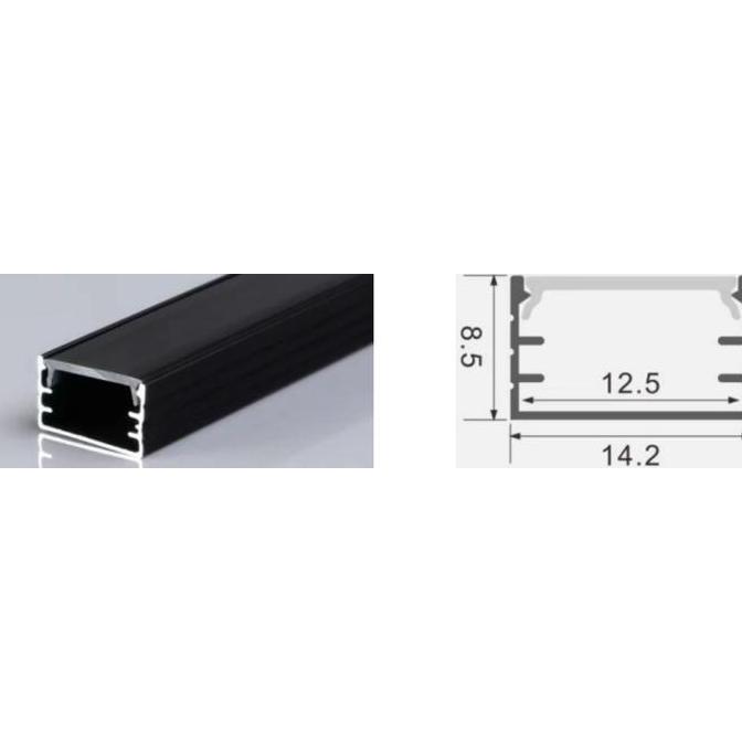 Ready  Housing Bar / Aluminium Profile LED Strip Type U Type Y Hitam Putih 1M