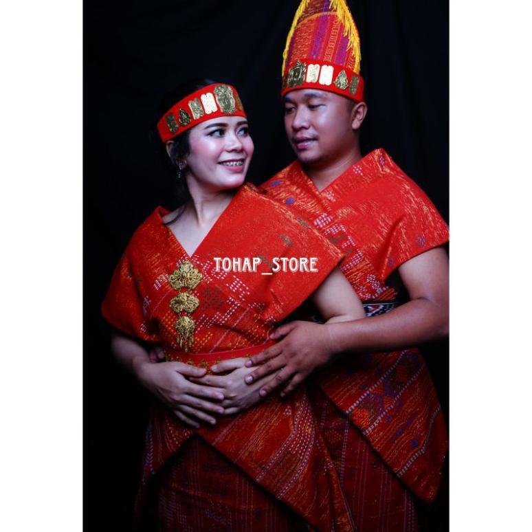 Free Ongkir Pakaian Adat Batak Toba Pria/ Laki-Laki Dewasa, Baju Prewedding, Baju Menari Batak