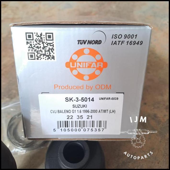 TERBARU CV JOINT AS RODA DALAM KIRI SUZUKI BALENO OLD MATIC MANUAL 1996 - 2000 UNIFAR !!!!!!