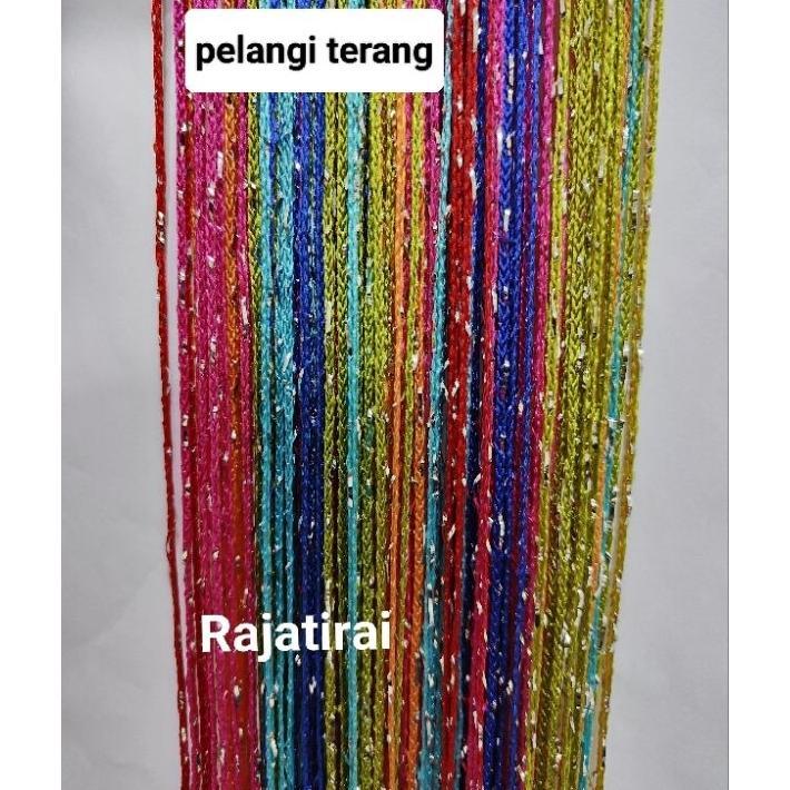Tirai Gliter Pelangi/Rainbow Tirai Pembatas Ruangan/Tirai Dekorasi Ruangan/Tirai Pintu Danjendela