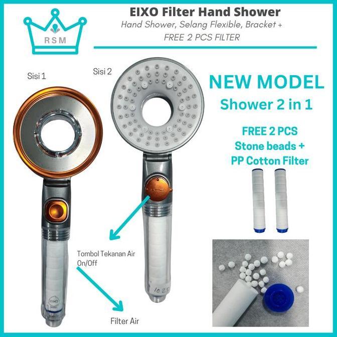 READY  Hand Shower Set Filter Air EIXO Kepala Shower Head Mandi