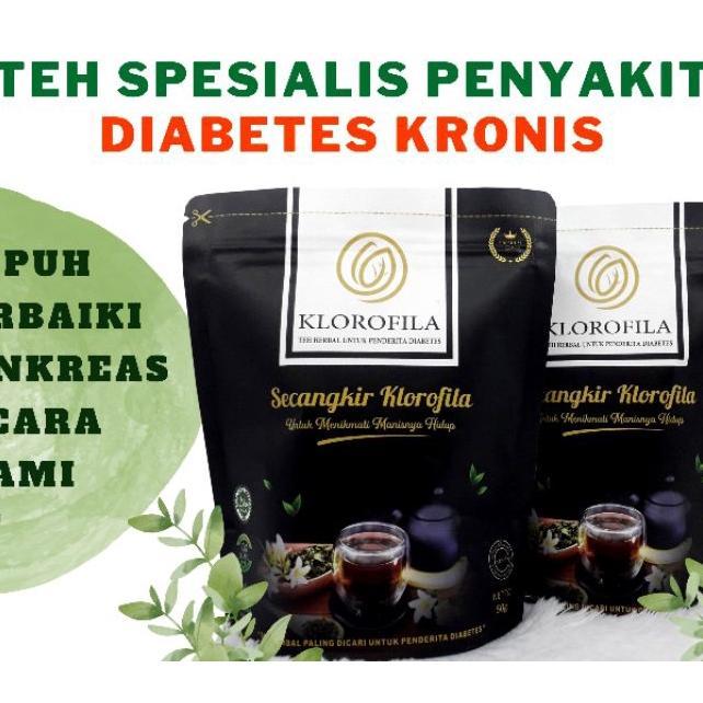 Teh Klorofila Herbal Diabetes [ Promo - 2 Pcs Klorofila ] - Ori - Obat Herbal Diabetes Ampuh