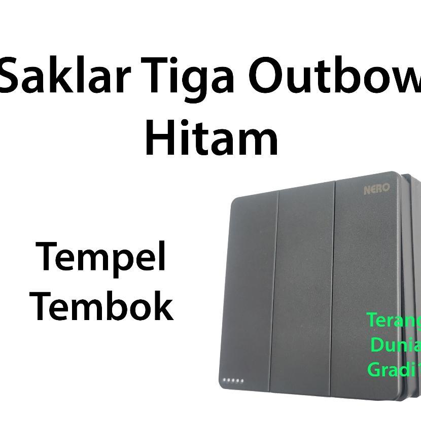 Saklar Tiga Tempel Hitam Saklar Tiga Outbow Hitam Saklar Tripel Hitam Tempel Saklar 3Gang Triple Hit