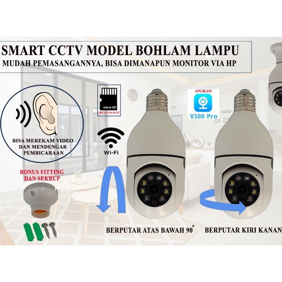 Smart Camera Cctv Bohlam V380Pro / V380 Panoramic Ip Cctv 360