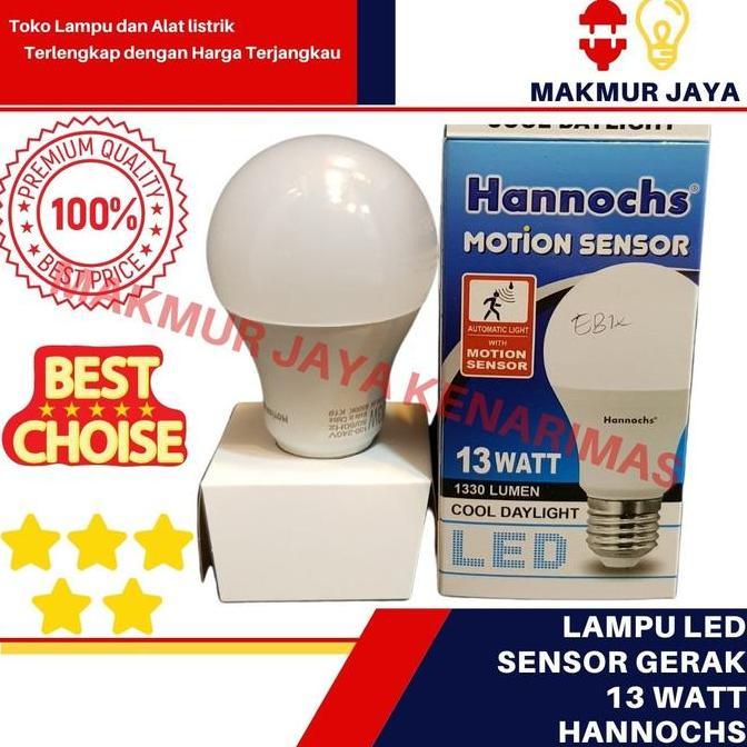 lampu led hanoch sensor gerak murah/bohlam led sensor gerak