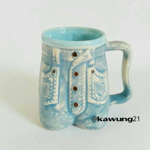 Mug Jeans Keramik Unik Gelas Cangkir Lucu