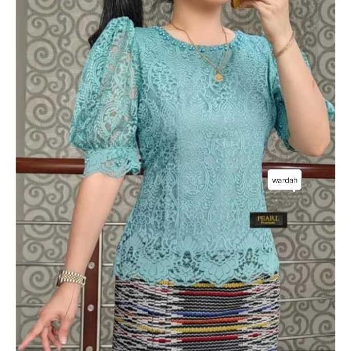 Limited Bf Blus Premium  Model Tangan Balon Baju Atasan Kebaya Brokat Bali Terlaris Pakaian Tradisio