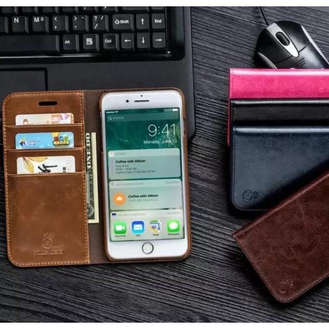 Ready Leather Case Flip Cover Wallet Casing Kulit Iphone 10 Xs max / Xr