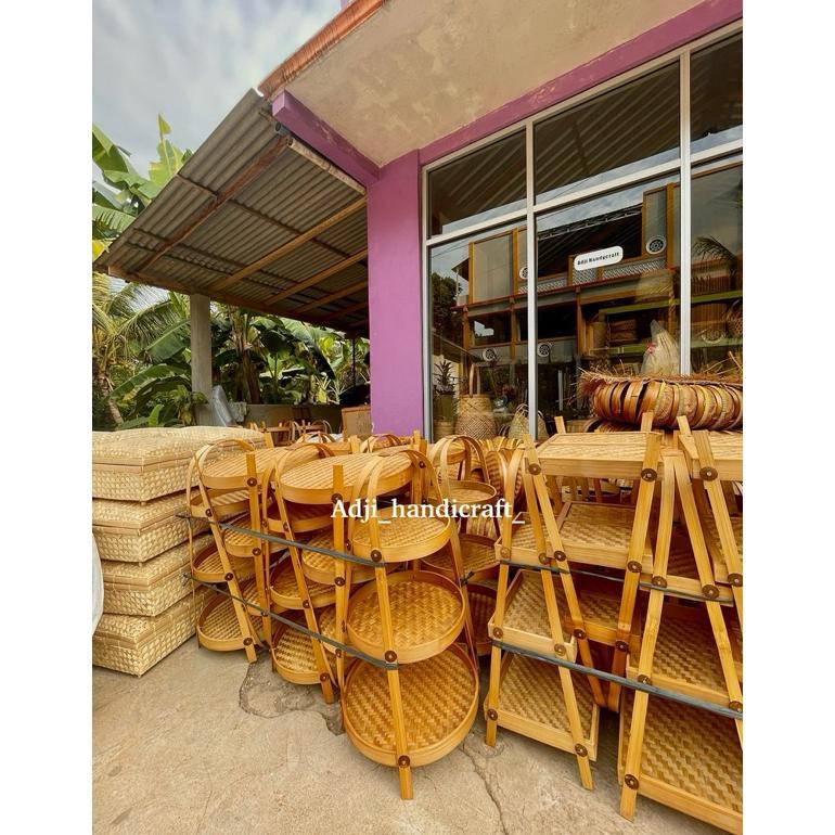 NEW PRODUCT Rak Bambu | Rak Bumbu | Rak Buah | Tempat Buah | Rak Bambu Untuk Dapur | Rak Bumbu Bulat