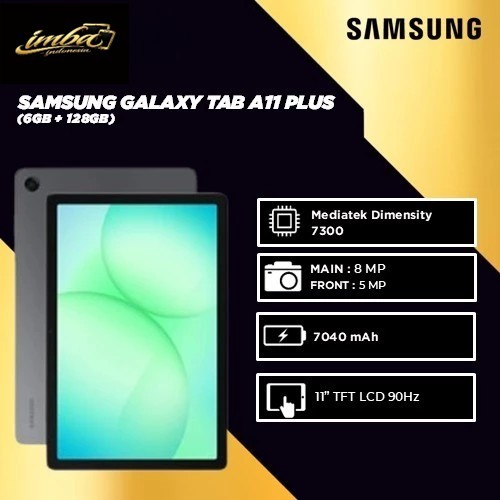 SAMSUNG GALAXY TAB A11 PLUS 6GB 128GB WIFI GARANSI RESMI