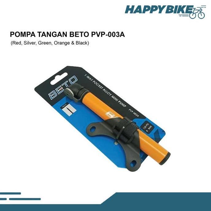 Beto Pompa Ban Sepeda Lipat Road Bike Mtb Pvp-003A 120Psi Pompa Tangan Mini