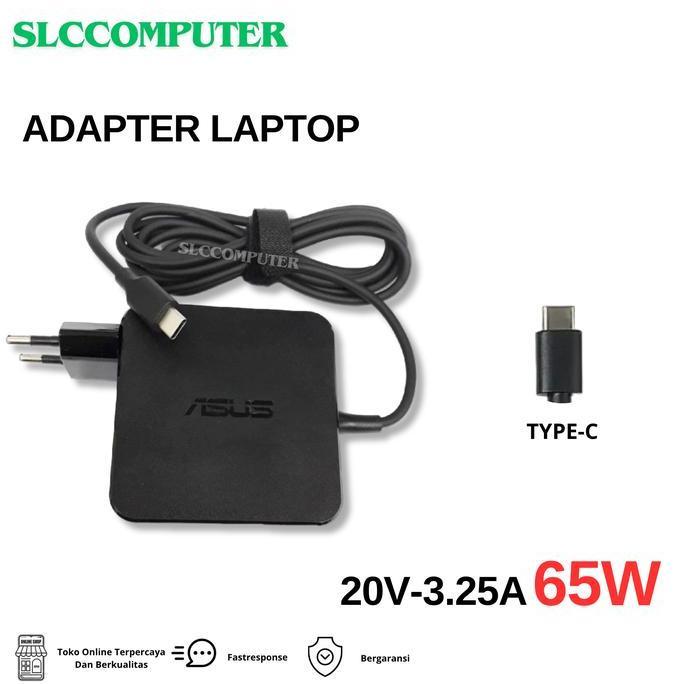 Murah Adaptor Laptop Asus 65W Usb Type-C, Charger Asus Zenbook Q425Ma-U71Tb, Adaptor Ac Type-C Origi