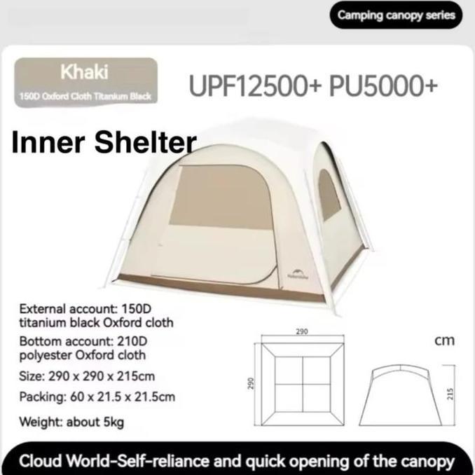 Ready NATUREHIKE INNER BUAT SHELTER TENT TENDA