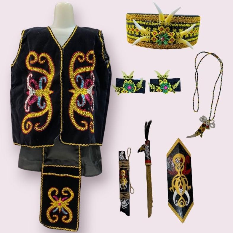 Diskon Baju Dayak Cowo/Baju Adat Dayak Tk-Smp/Baju Adat Dayak Anak Laki Laki