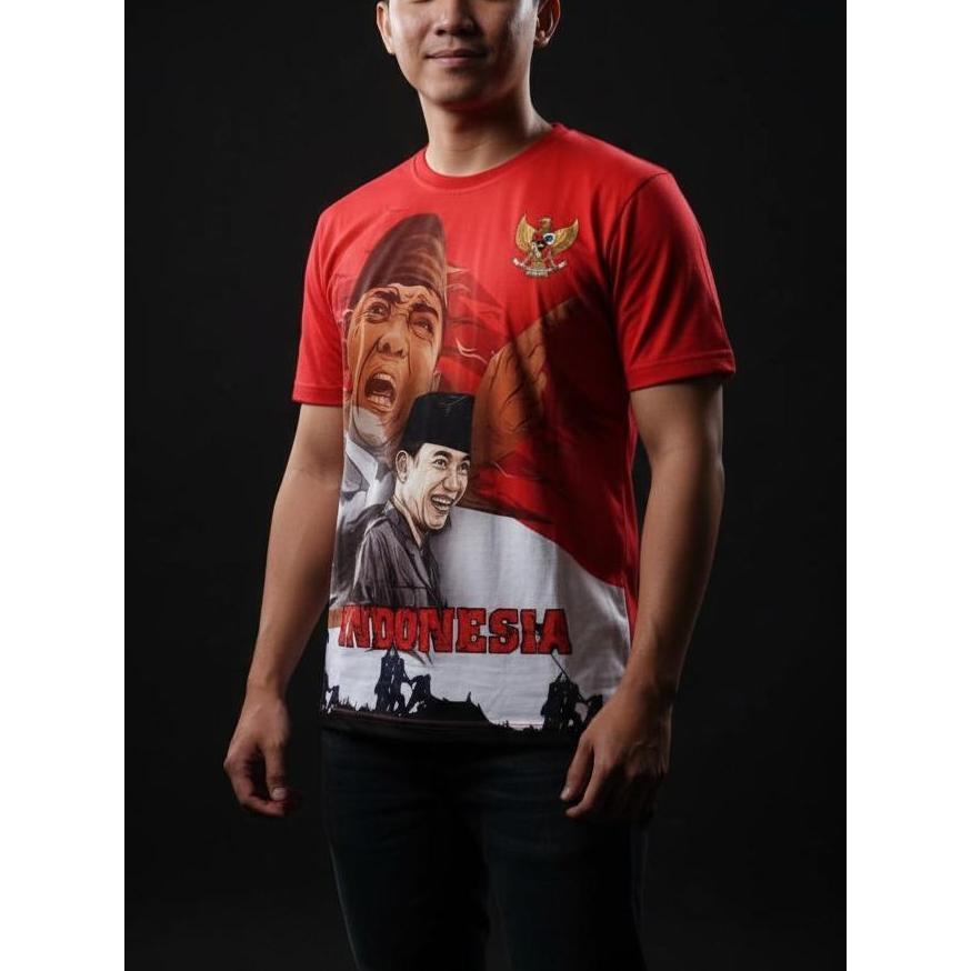 New kaos pria baju dewasa kaos  sukarno katun poly poly