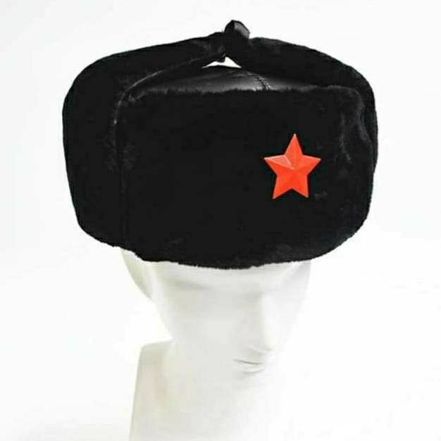 New Topi Winter Rusia Red Star Rusia Ushanka Bintang Merah