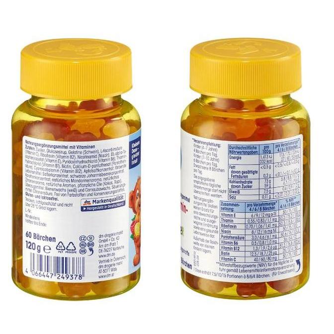 Mivolis Multivitamin-Brchen fr Kinder Fruchtgummis, 60st 120 g | Multivitamin Fruit gummy untuk Anak