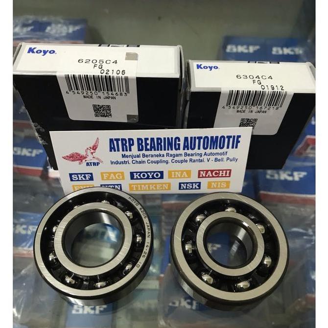 Bearing Kruk As Tipe 6205 C4 FG dan 6304 C4 FG KOYO Asli Jepang untuk Motor Yamaha RX King, RXZ, RZR