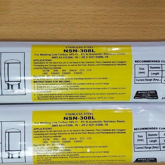 KAWAT LAS STAINLESS NIKKO NSN 308L E308L | PACK 1KG
