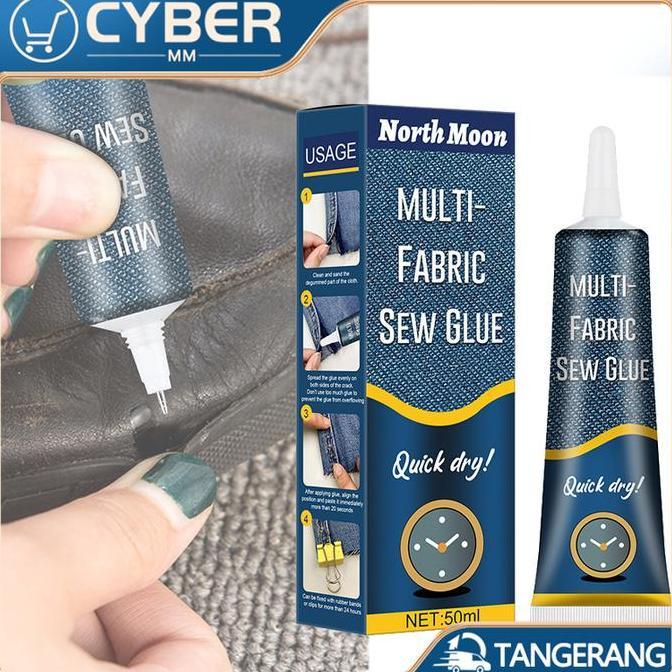 DEFAECO 50ml Lem Kulit Sintetis Cepat kering Lem Perekat Kain Sew Repair Kit