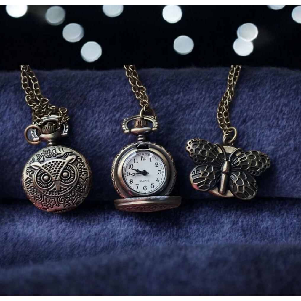 Jam Kalung Vintage | Jam Kalung Antik| Jam Kalung Pria Dan Wanita| Kado Istimewa | Pendant Watch Mur