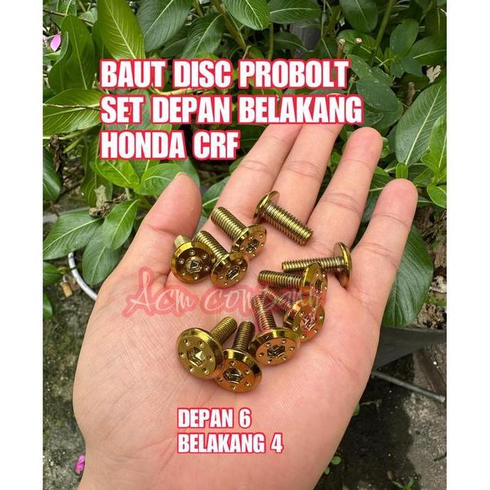 BAUT BAUD DISC / CAKRAM / PIRINGAN BUAT HONDA CRF 150 - SET DEPAN BELAKANG MODEL PROBOLT THAILAND