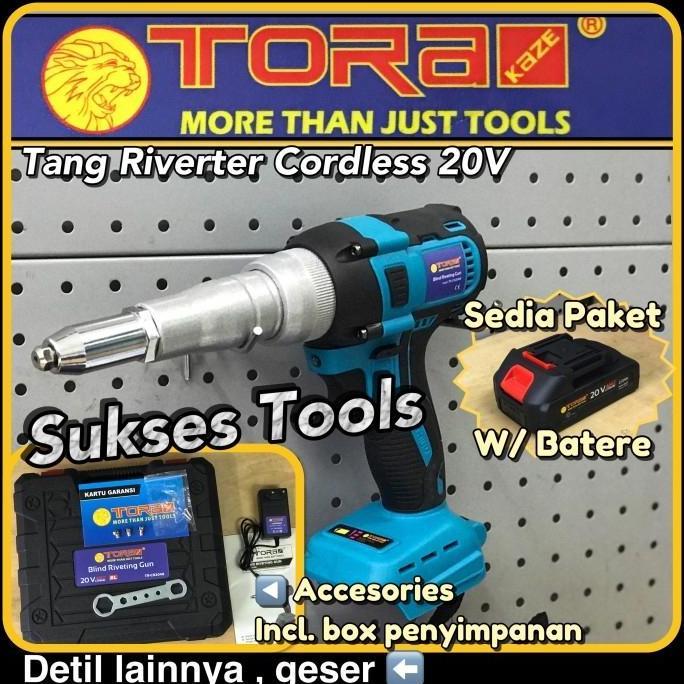 Cordless Rivet Gun Tora Tang Rivet Baterai LXT 20 V Cordless Riverter