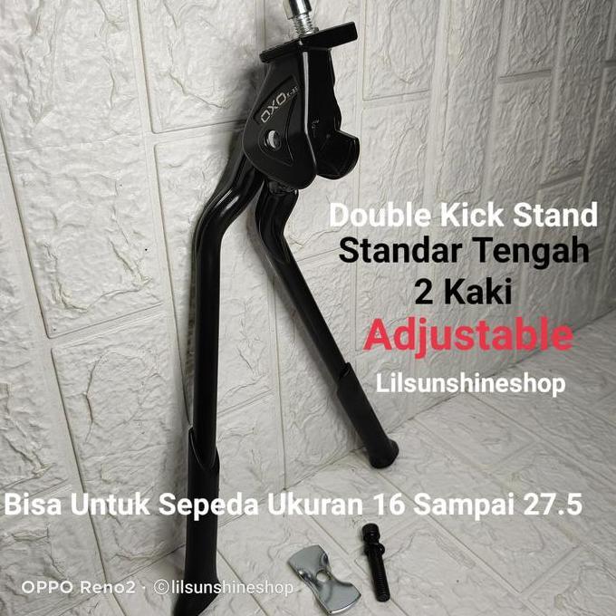 Jagang Tengah Kaki 2 OXO Alloy Adjustable Standar Bike Stand Untuk Sepeda Lipat Seli Folding Bike BM