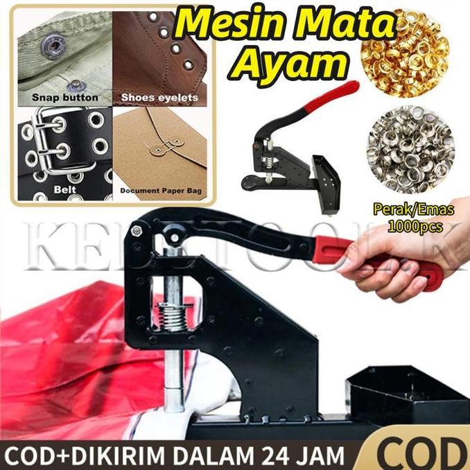 ATHHINE Banner 10mm  Mesin Mata Ayam  Eyelet Alat Press Hand Otomatis  Alat Mesin Press Mata Ayam Ey